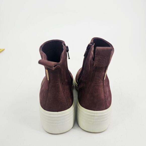 ECCO Women's Soft 7 Wedge City Ankle Boot Bootie Chocolate color EU 37 (US6) - Picture 4 of 11